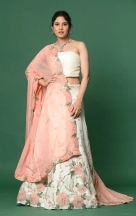 White Floral Designer Lehenga - Image 3