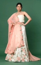 White Floral Designer Lehenga