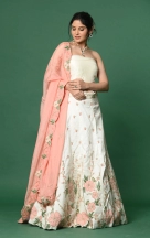 White Floral Designer Lehenga - Image 2